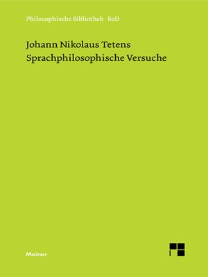 cover image of Sprachphilosophische Versuche